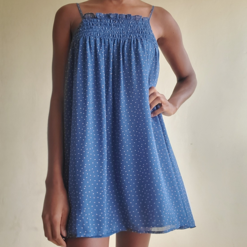 Patterson J Kincaid Dress Blue Floral Swing